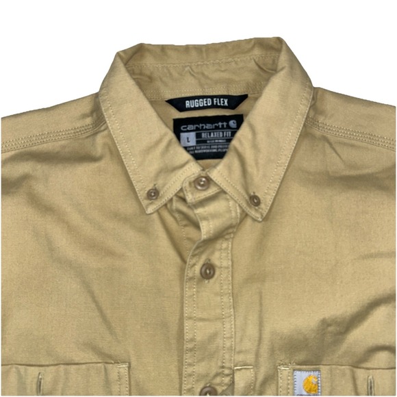 Carhartt Rugged Flex Relaxed Fit Men's Large Short Sleeve Button Up LOT OF 3 - Picture 13 of 14